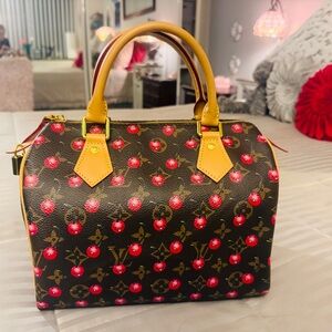 Brown and Red Handbag